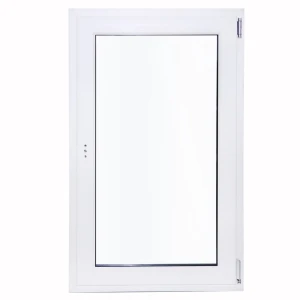 Окно пластиковое ПВХ Deceuninck одностворчатое 1270х600 мм (ВхШ) правое двухкамерный стеклопакет белый/белый