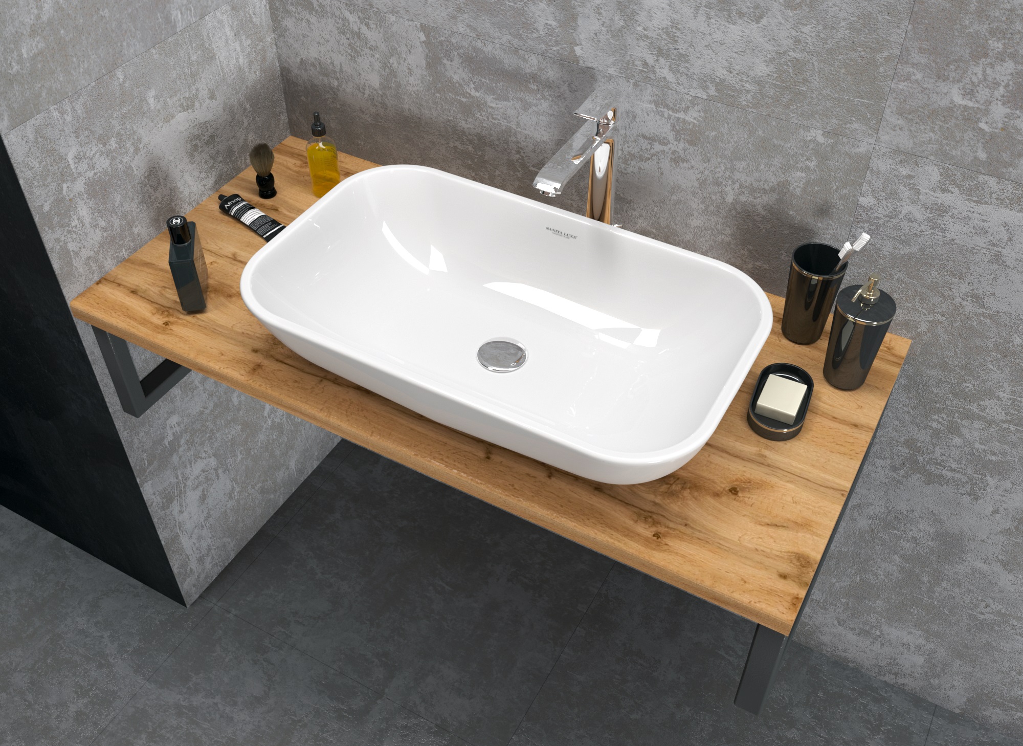 У85830 Столешница GRUNGE LOFT 80 Дуб Вотан 1 Marka GRUNGE LOFT  - Вид №1