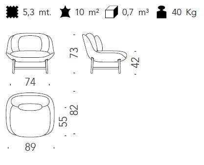 Тканевое кресло MOROSO ARCH-00144618 - Вид №11