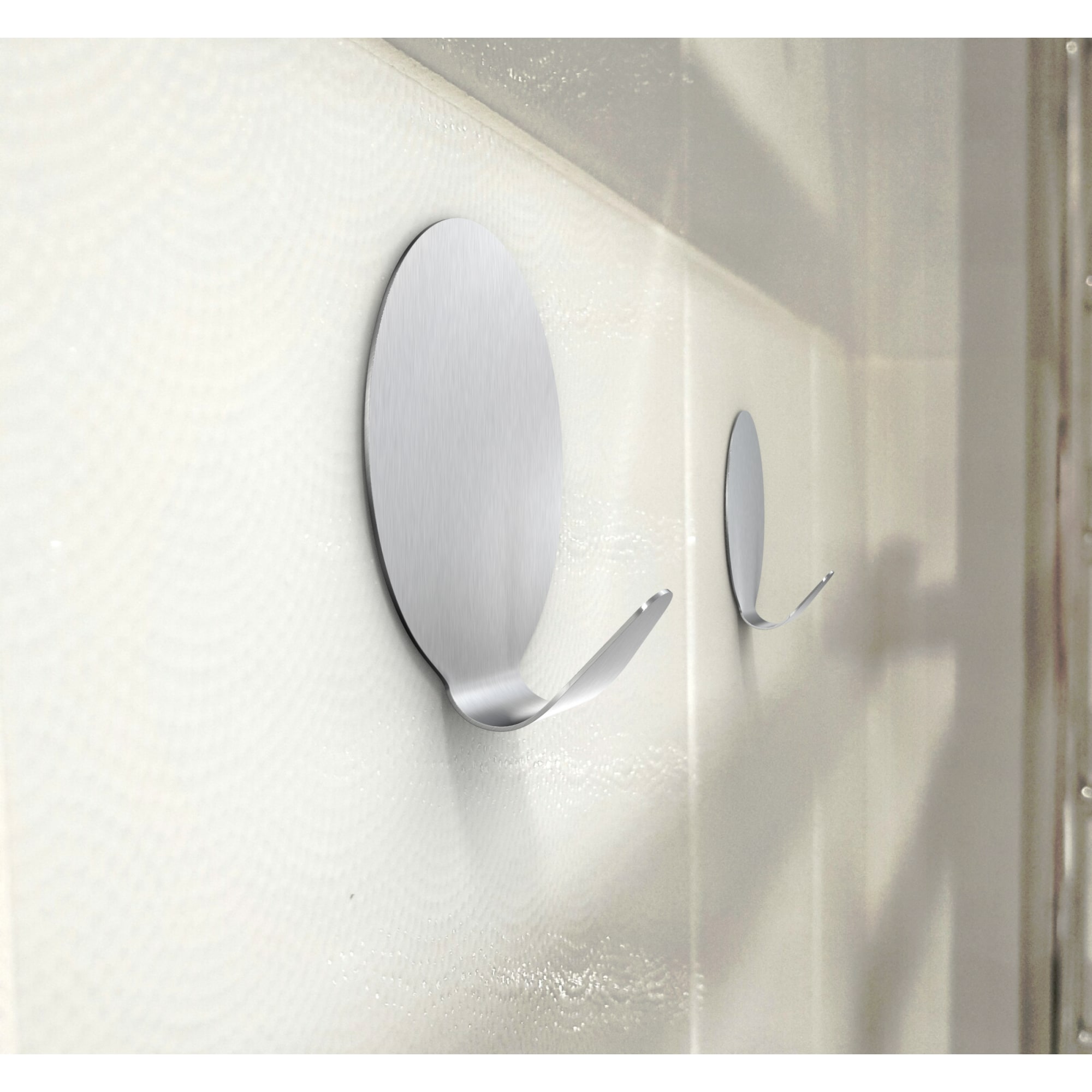 84730543 Крючок-вешалка самоклеящийся круг сталь цвет хром 2 шт. нет Santreyd  - Вид №5