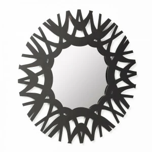 Зеркало круглое черное металлическое диаметр 60 см Mitchell от La Forma LA FORMA MITCHELL 298893 Черный