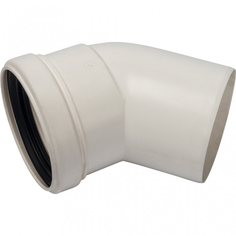 Угол дымохода STOUT DN80 45 градусов для конденсационных котлов SCA8080000045 - Вид №1