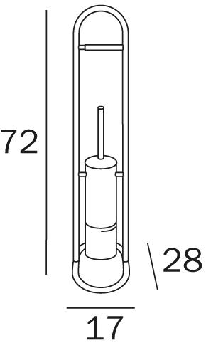 INDA® Держатель туалетной бумаги / ершик для унитаза Colorella A23240 - Вид №1