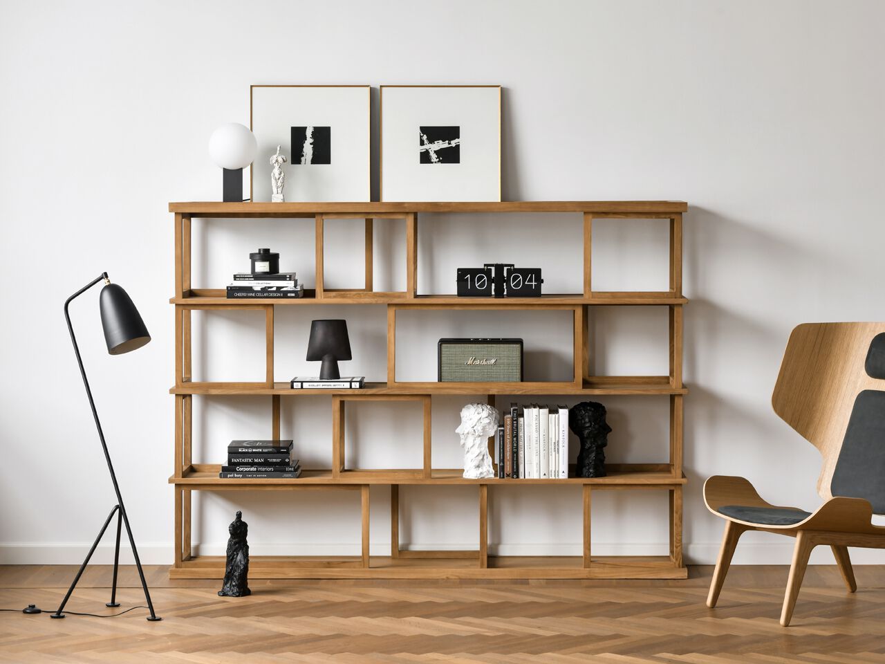 Самонесущий книжный шкаф из массива дерева Air Division HDB ARCH-00006450 - Вид №3