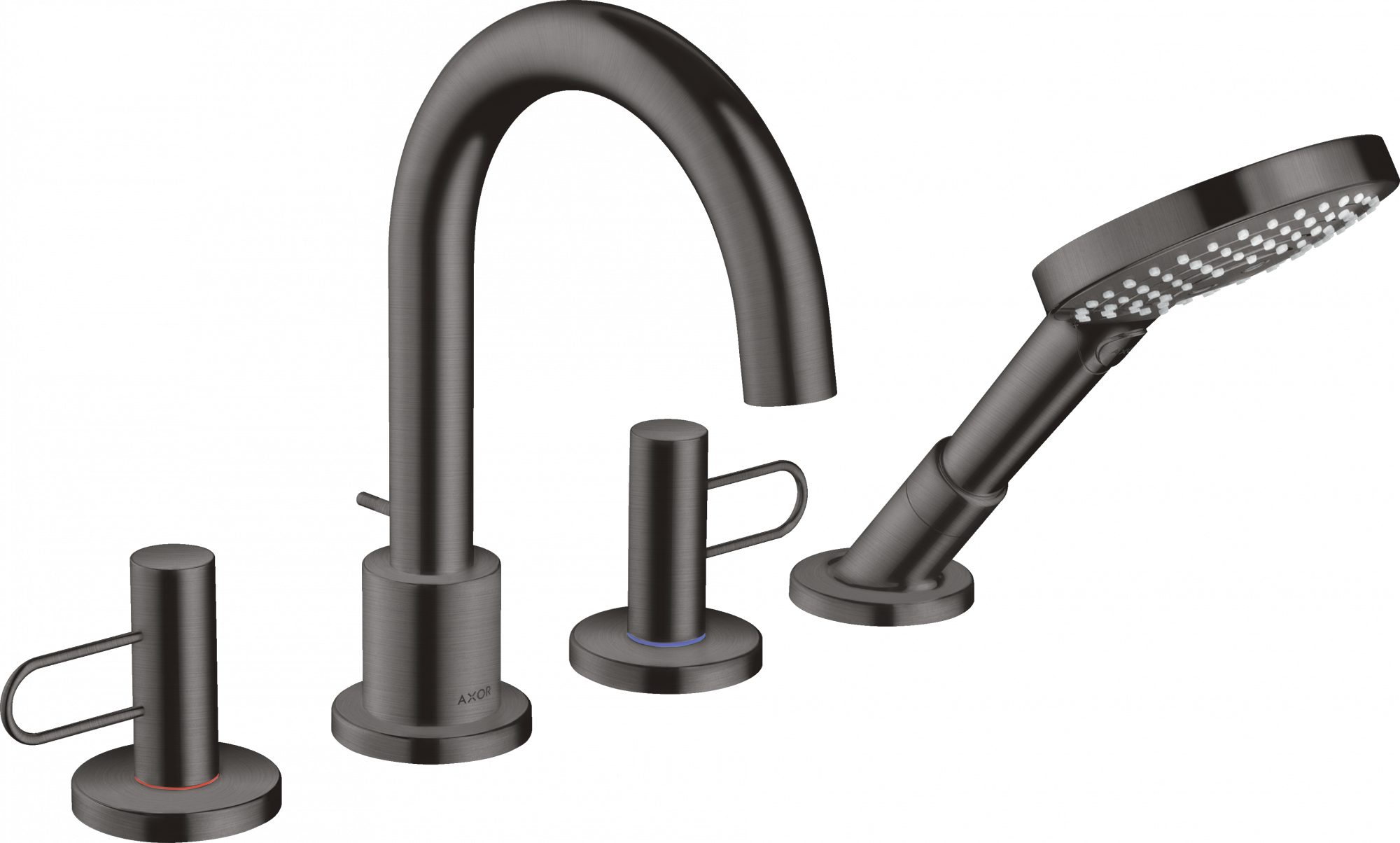 38445340 Смеситель на край ванны на 4 отверстия с петлевыми ручками AXOR UNO