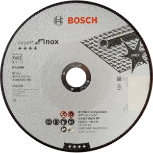 Диск отрезной по нержавеющей стали тип 41 Bosch Professional 2608603406 180x22.2x1.6 мм 82101681 STLM-2134490