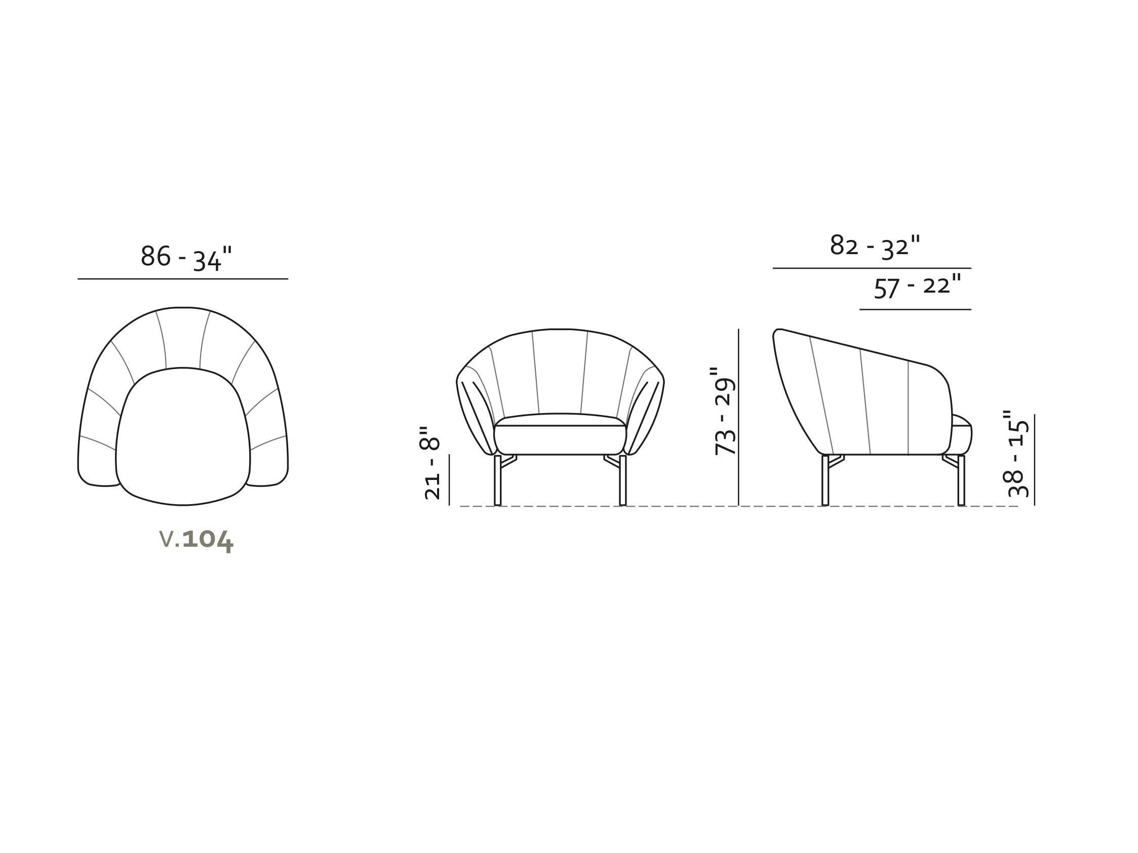 Тканевое кресло с подлокотниками Max Divani Perla ARCH-00052294 - Вид №8
