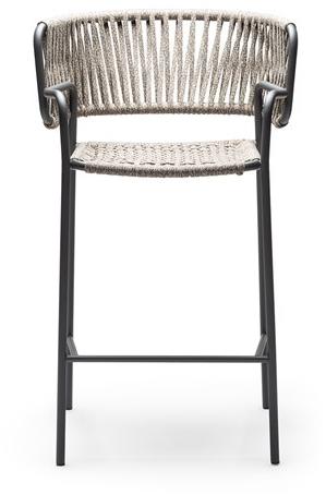 CHAIRS & MORE Высокий садовый табурет на морской веревке с подлокотниками Klot sun-id-1391045 - Вид №11