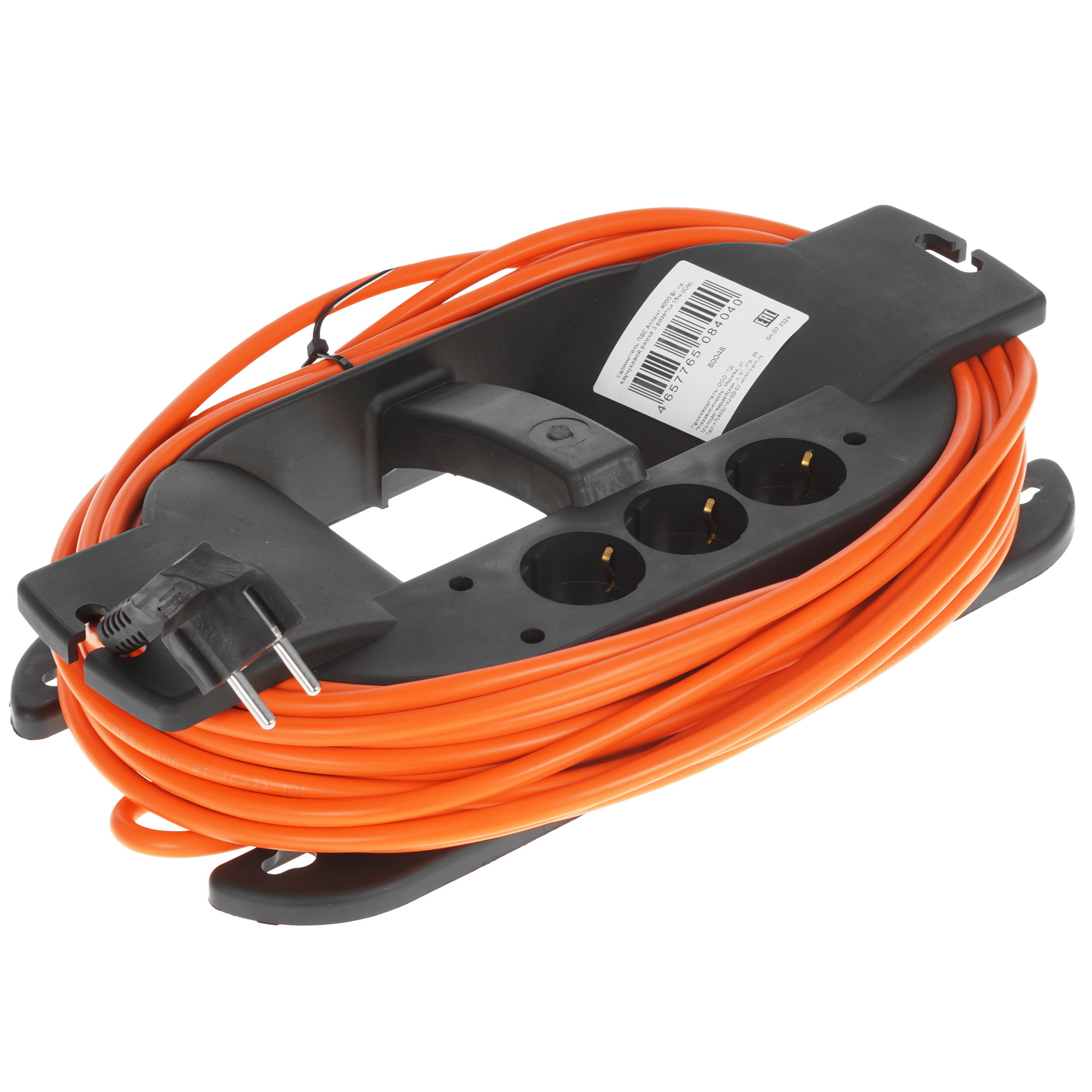 Удлинитель силовой Атлант Атом ПВС 4000Вт с/з оранжевый 9903776 STDN-0128142