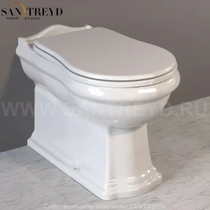 101601 Приставной унитаз напольный Белый Kerasan RETRO Италия