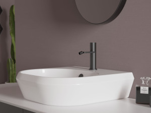 Керамический одиночный овальный умывальник