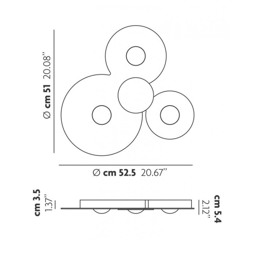 Studio Italia Design Bugia Triple copper 161048 потолочный (161018) 109997 - Вид №3