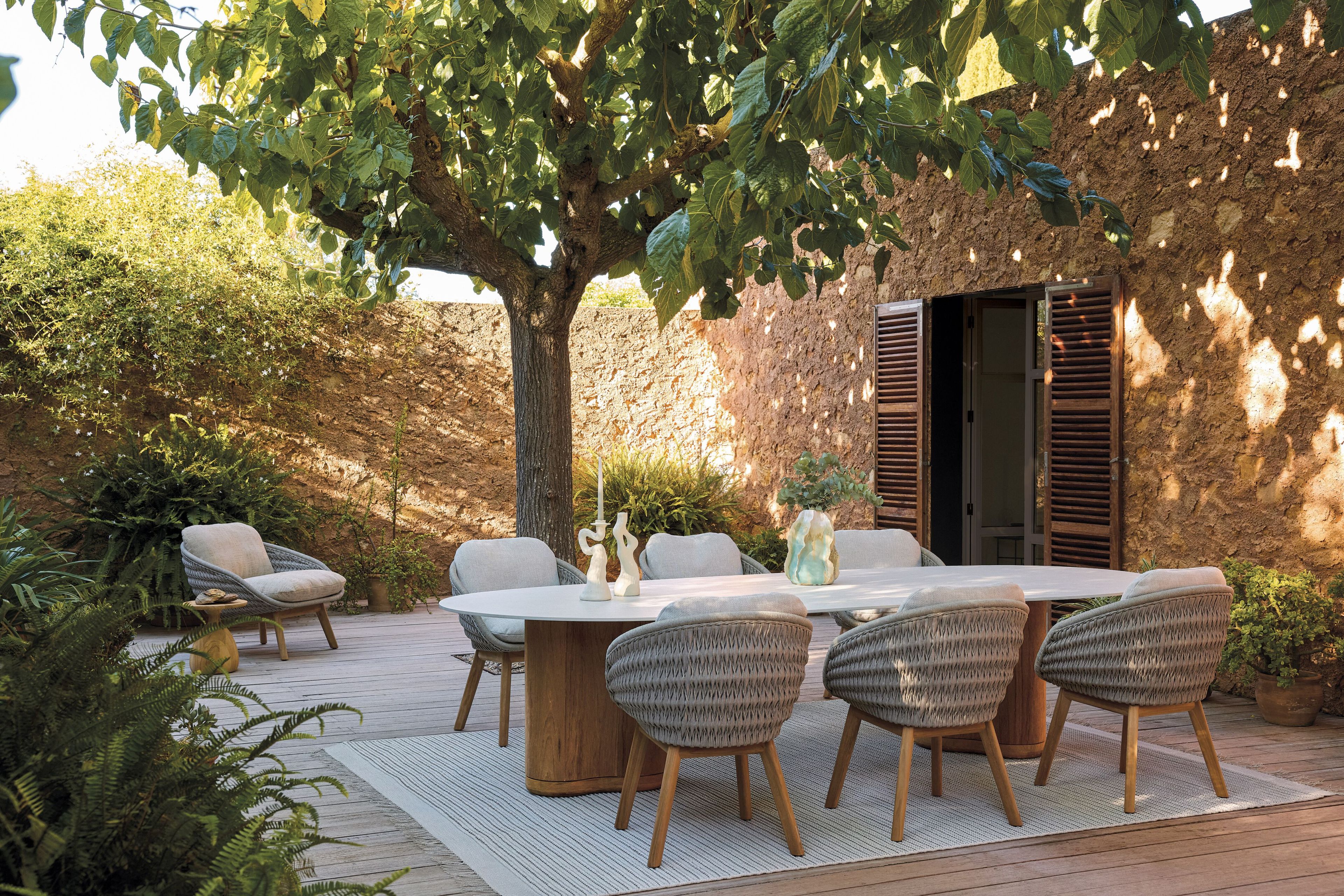 Обеденный стол из тикового дерева и керамики MANUTTI Ogado ARCH-00032949 - Вид №6