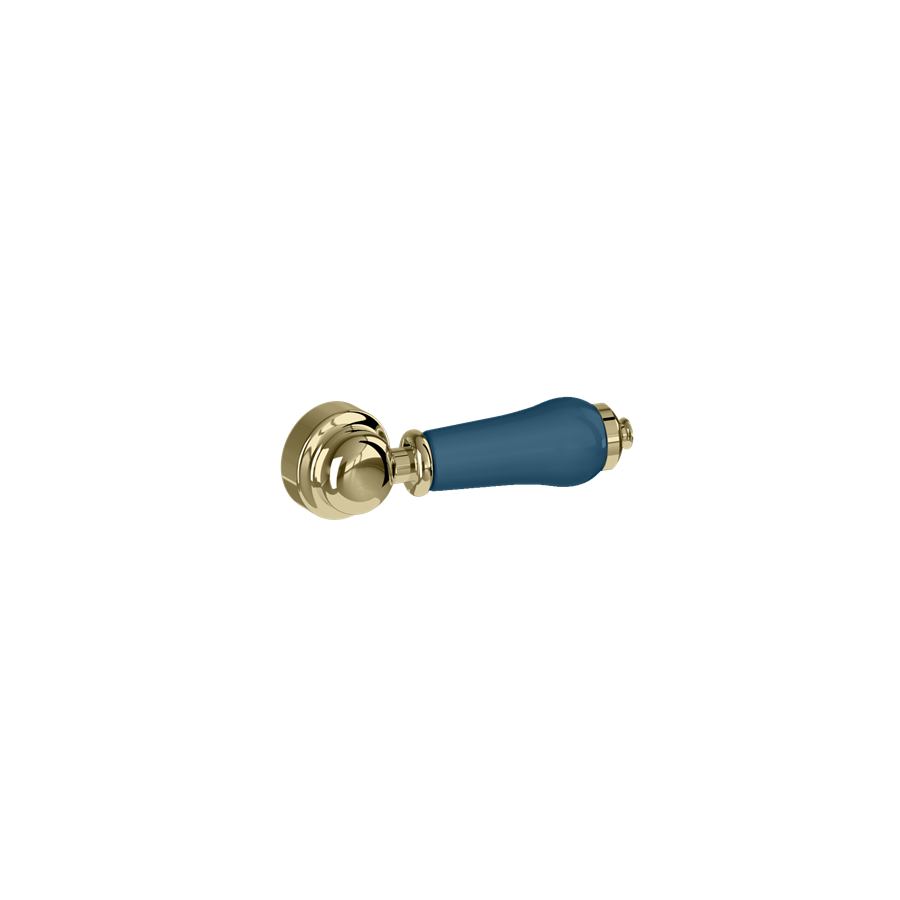 Burlington Bespoke Цистерна скрытого монтажа на заказ с рычагом смыва из золота с керамикой Alaska Blue F6CC GB 