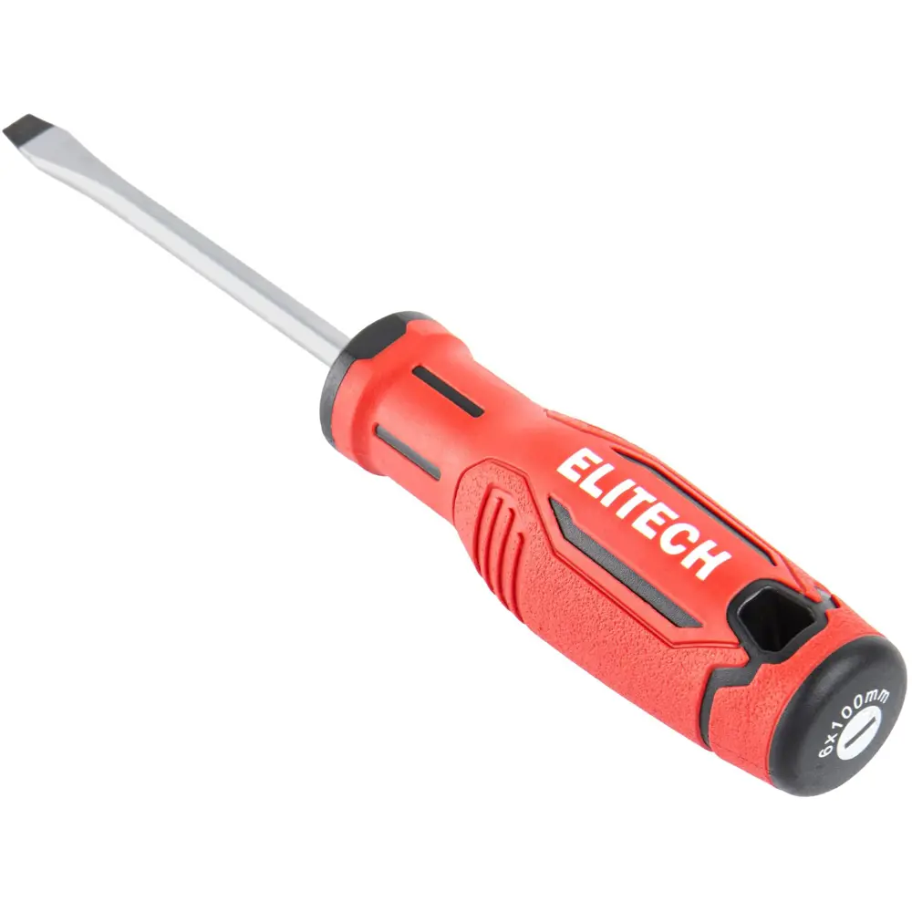 Отвертка прямая Elitech 211105 SL6x100 мм с магнитным наконечником 89407134 STLM-1575369 - Вид №2