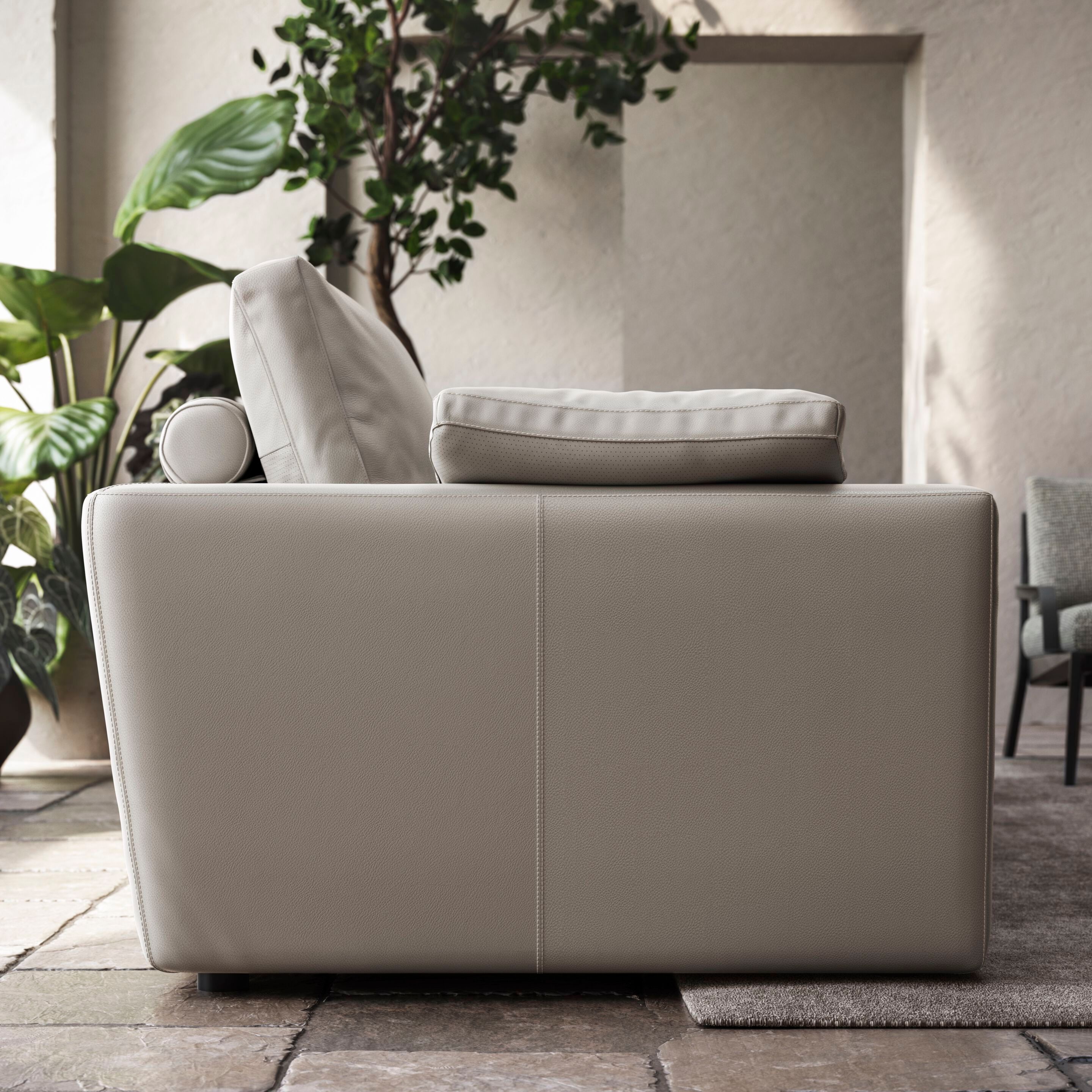 3-местный кожаный модульный диван Natuzzi Italia SEMPLICE ARCH-00147440 - Вид №5