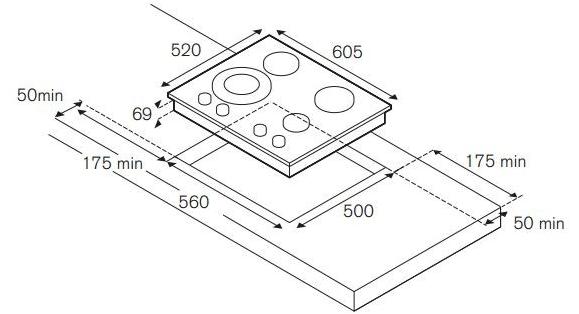 Bertazzoni Встроенная газовая плита Professional Pm60 4 0 x - Вид №1
