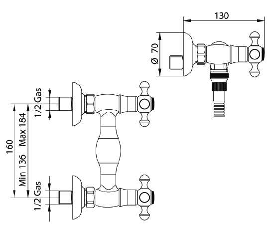 568920JJ06 Смеситель Bandini Antica Santreyd - Вид №1