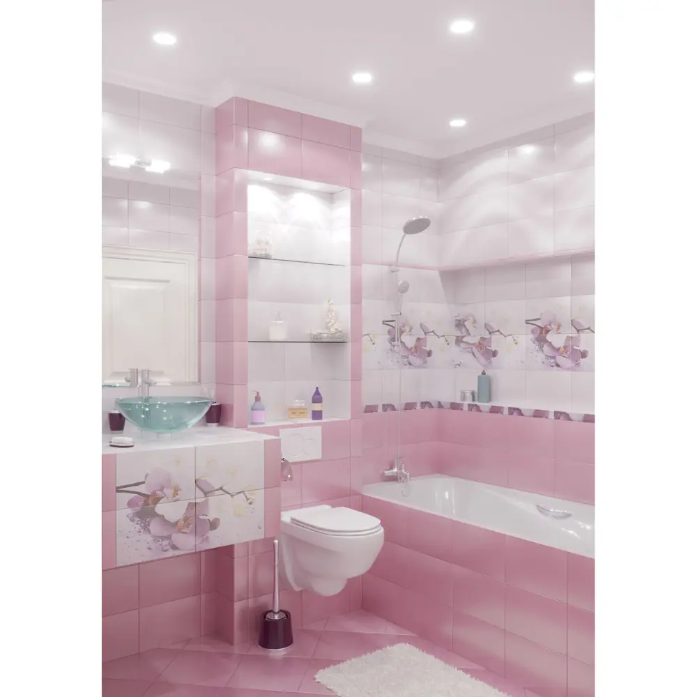 Плитка настенная Газкерамик Alba Orchid AL-GR 30x20 см 1.2 м² цвет белый 18075529 STLM-2071032 - Вид №3