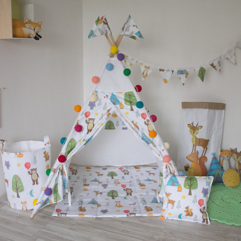 Тканевая корзина Forest Party VAMVIGVAM FOREST PARTY 282038 Белый;зеленый;коричневый Santreyd  - Вид №2