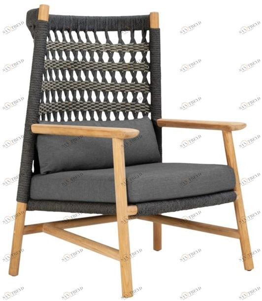 JANUS et Cie Кресло в морской веревке с высокой спинкой Anatra sun-id-1480288