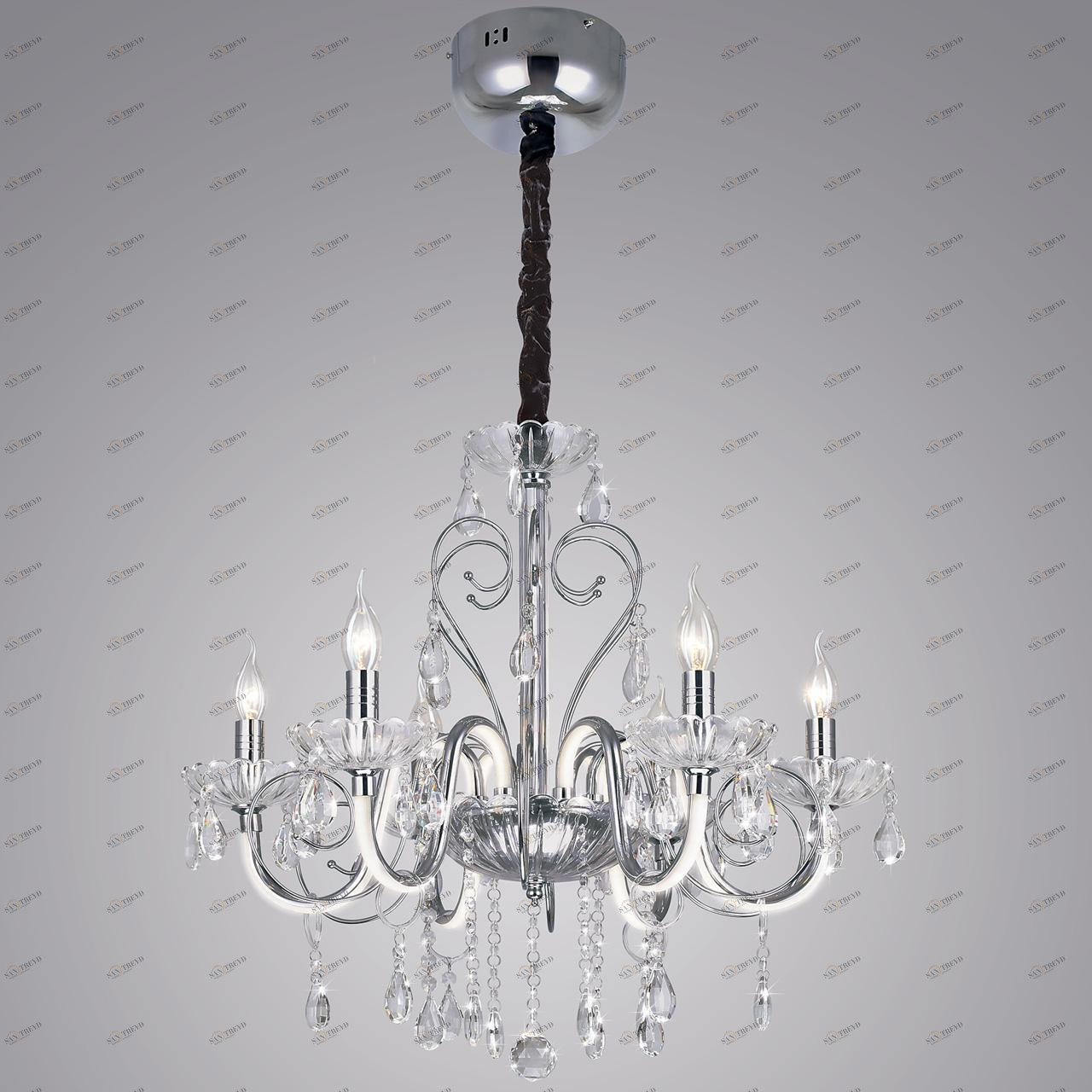 Подвесная люстра Bogates Liberty 411/6 Strotskis BOGATES ДИЗАЙНЕРСКИЕ, LIBERTY 186772 Хром 