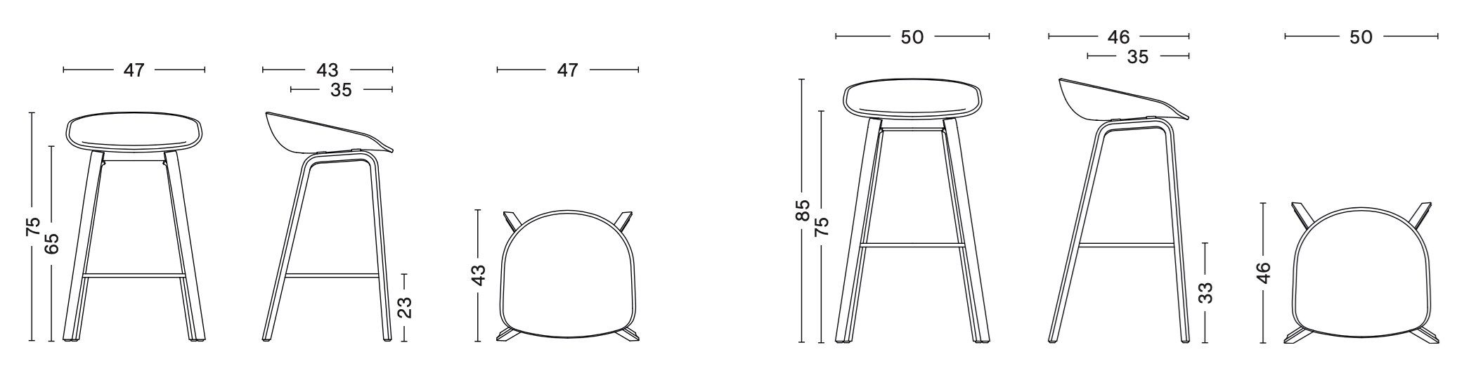 Рециркулированный пластиковый стул Hay about a Stool ARCH-00056008 - Вид №72