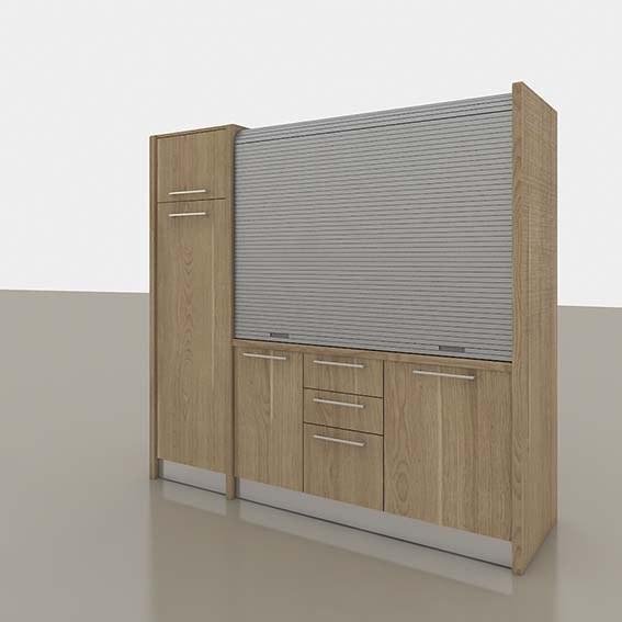 Mobilspazio Выдвижная деревянная мини-кухня Zeus K120 - Вид №4