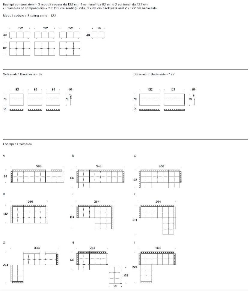 Saba Italia Секционный диван со съемным чехлом из ткани Pixel sun-id-1386988 - Вид №21