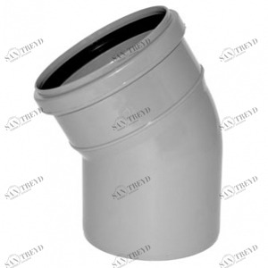 Отвод ПВХ канализационная D110мм 30 градусов Политек 6298