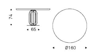 Круглый керамический стол Cattelan italia Soho ARCH-00006665 - Вид №3