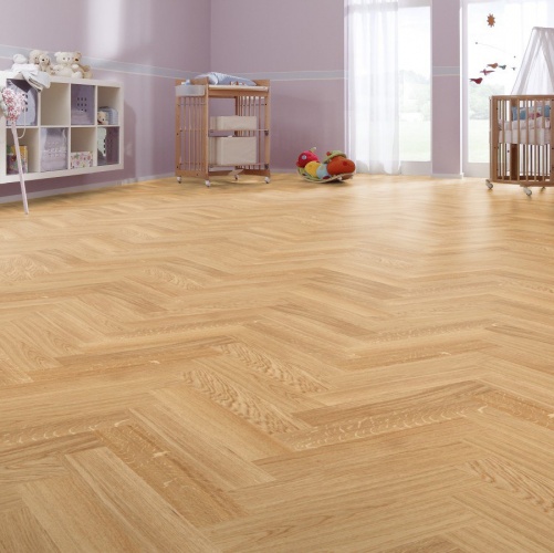 Паркет Ёлка Meister PS 400 Stab Гармония 8042 Дуб Натур с брашью (Текстурированная) 500х100 мм 2300200050 - Вид №4