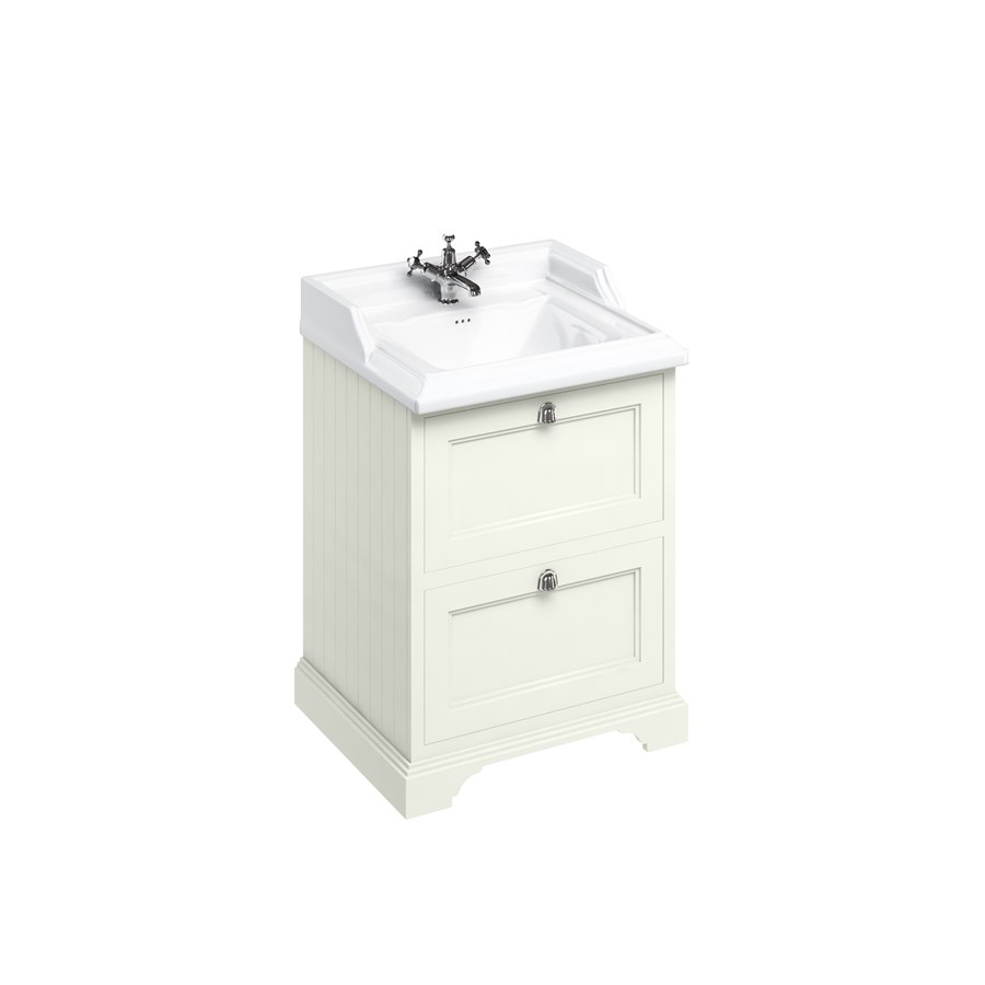 Burlington Отдельностоящий блок 65 с 2 ящиками и классической раковиной Classic Grey с 1 отверстием под смеситель Раковина FF9G_B15 1TH  - Вид №7