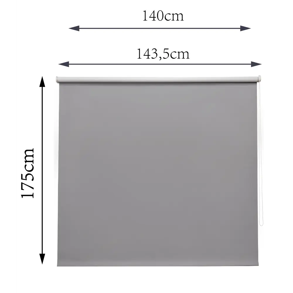 Штора рулонная блэкаут Inspire Santos 140x175 см серая Granit 3 82688296 STLM-2056216 - Вид №9