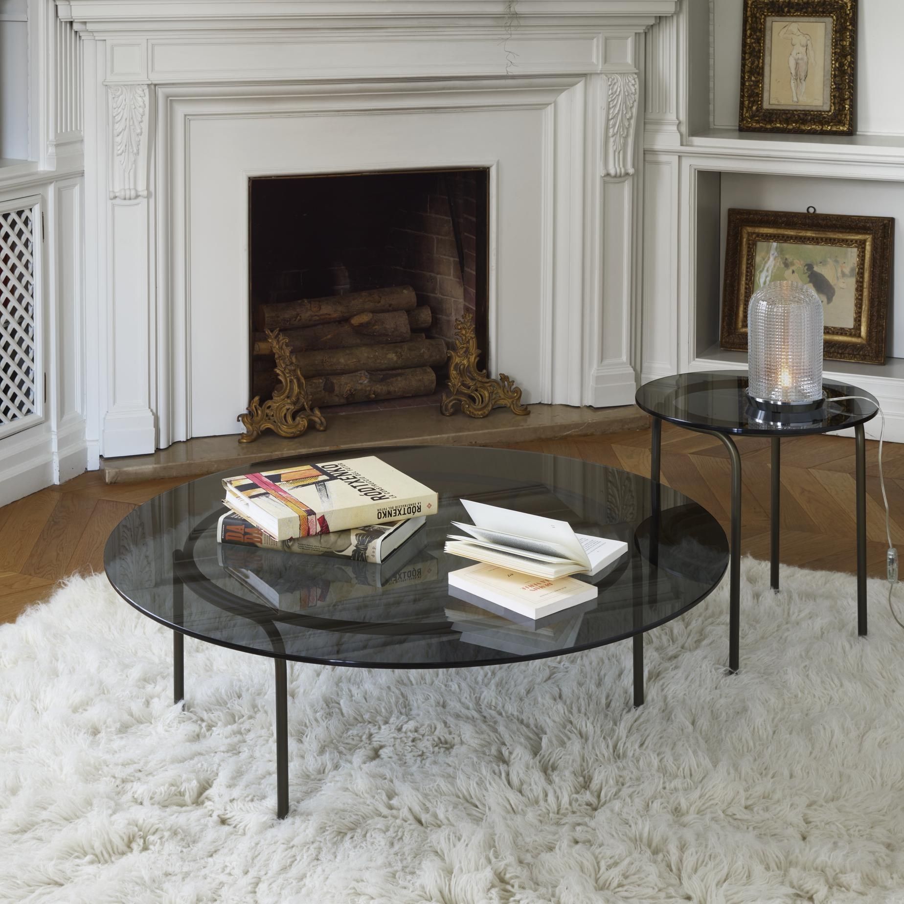 Круглый низкий журнальный столик из закаленного стекла Ligne Roset LIAM ARCH-00104192 - Вид №3