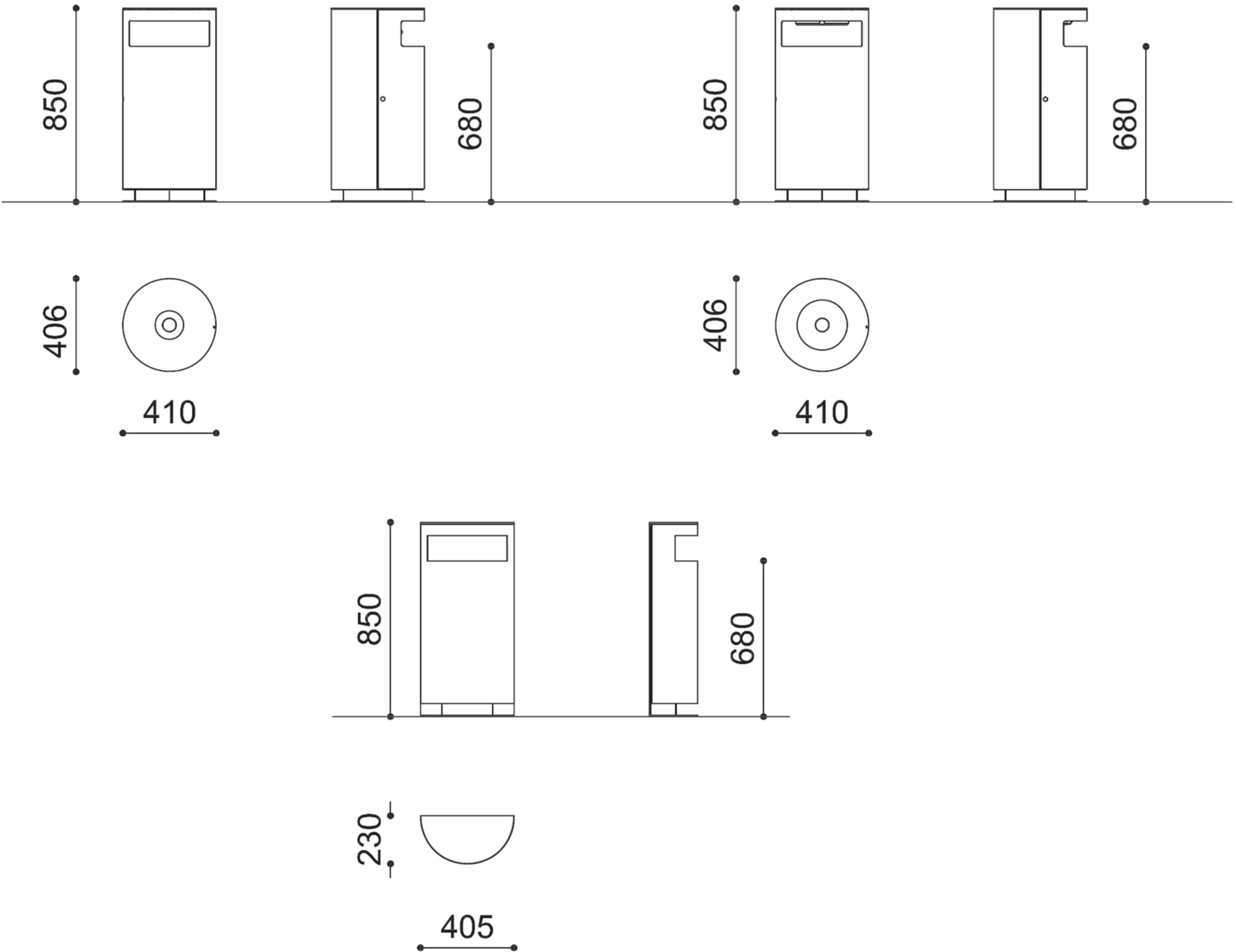 City Design Урна для мусора стальная с крышкой с пепельницей sun-id-1396600 - Вид №4