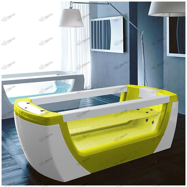 Ванна Gruppo treesse Vision STX-V138B-SE ванна с гидромассажем и дезинфекцией стеклянная прозрачная жёлтая STXV138BZ