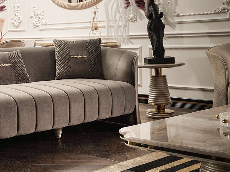 Круглый журнальный столик для гостиной Zebrano Quintus ARCH-00114510