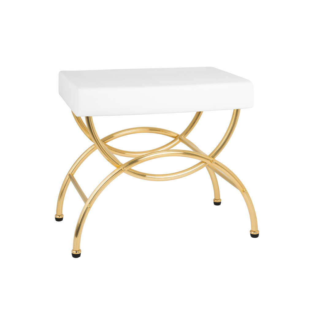 FS01-6136 FS01-6136 Табурет прямоугольный X, рифленый ТАРЕЛКИ Cristal & Bronze STOOLS - Вид №1