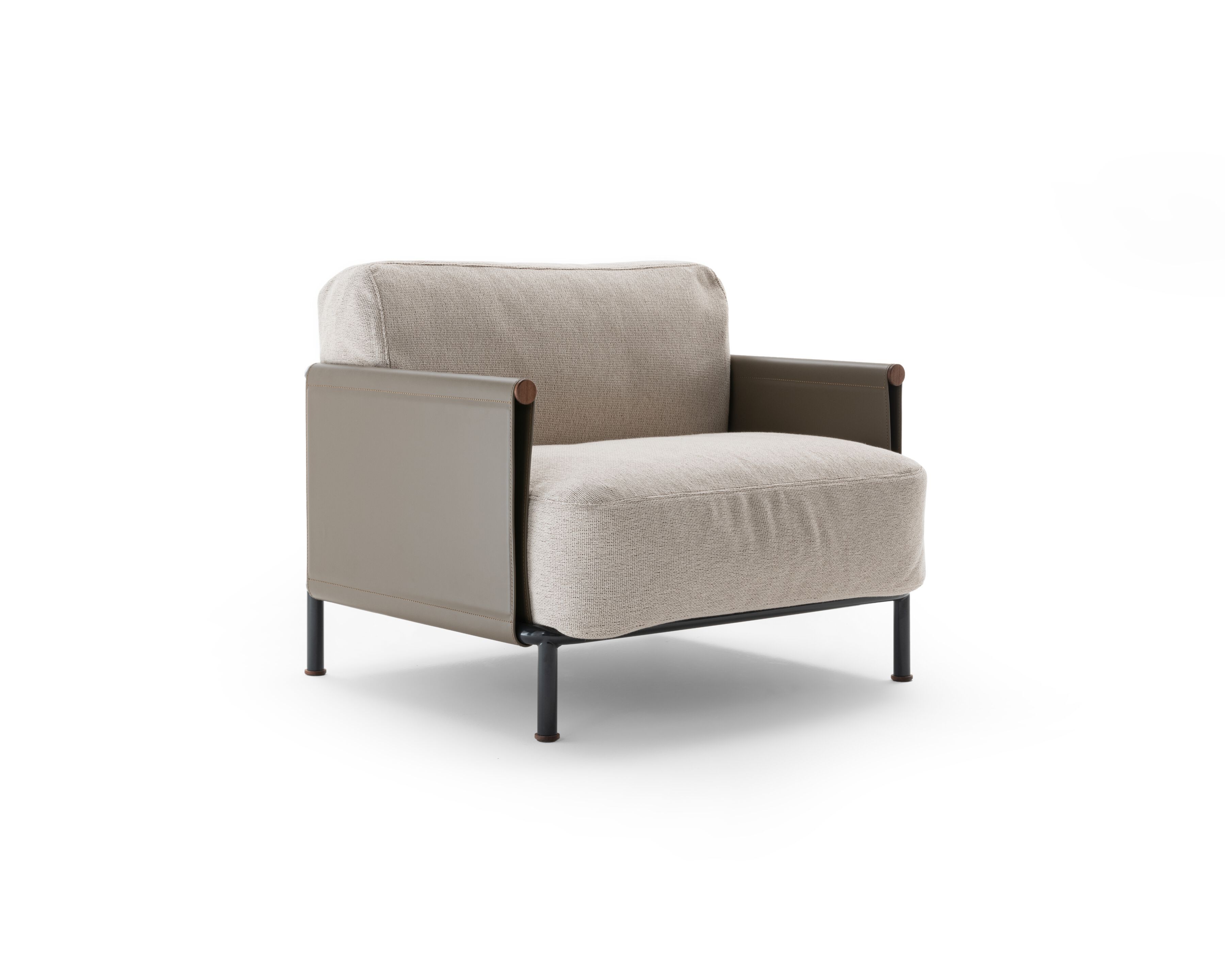 Кресло из ткани или кожи с кожаными подлокотниками Casamania & Horm SC2 ARCH-00065246 - Вид №1