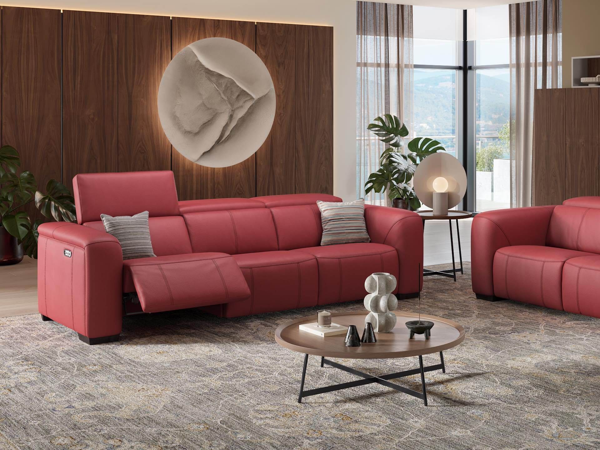 3-местный кожаный диван Sofanella Сорренто ARCH-00099745 - Вид №1