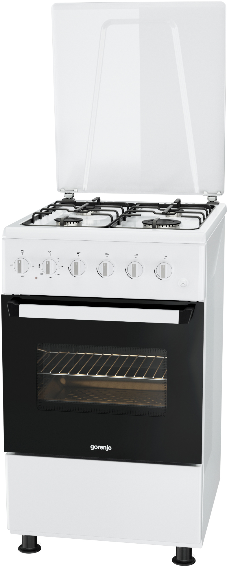KNF5110W Комбинированная плита / комбинированная, класс энергопотребления: a габаритные размеры (шхвхг): 50 × 88 × 60 см Gorenje Santreyd  - Вид №2