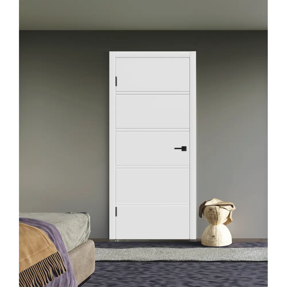 Комплект двери Бостон Х глухая 70x200 см эмаль белый с добором 200 мм VFD STLM-2086760 - Вид №1