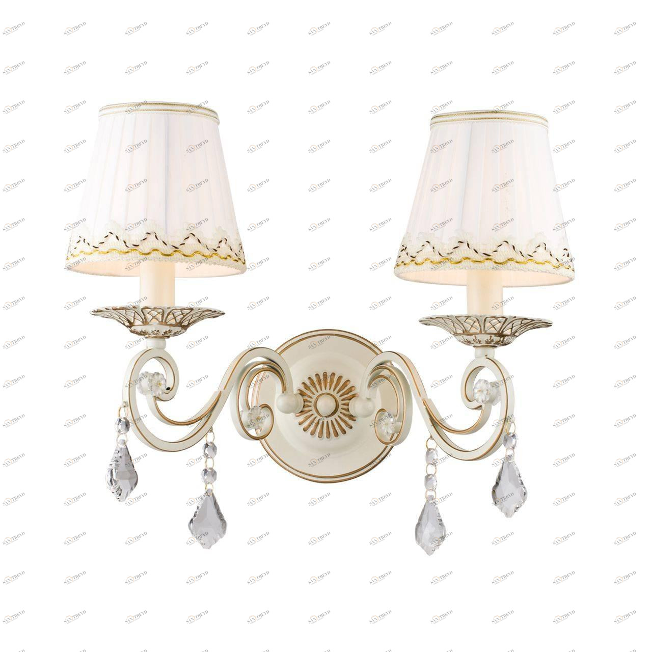 Бра Favourite Musa 1734-2W FAVOURITE  077636 Бежевый;белый;прозрачный 