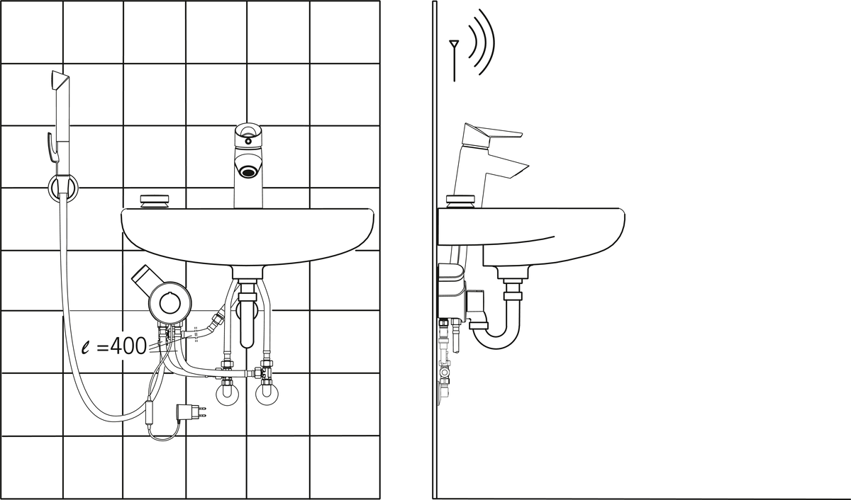 Oras 2705FT Смеситель для умывальника, 230/5 V 2705FT Optima Хром  - Вид №3