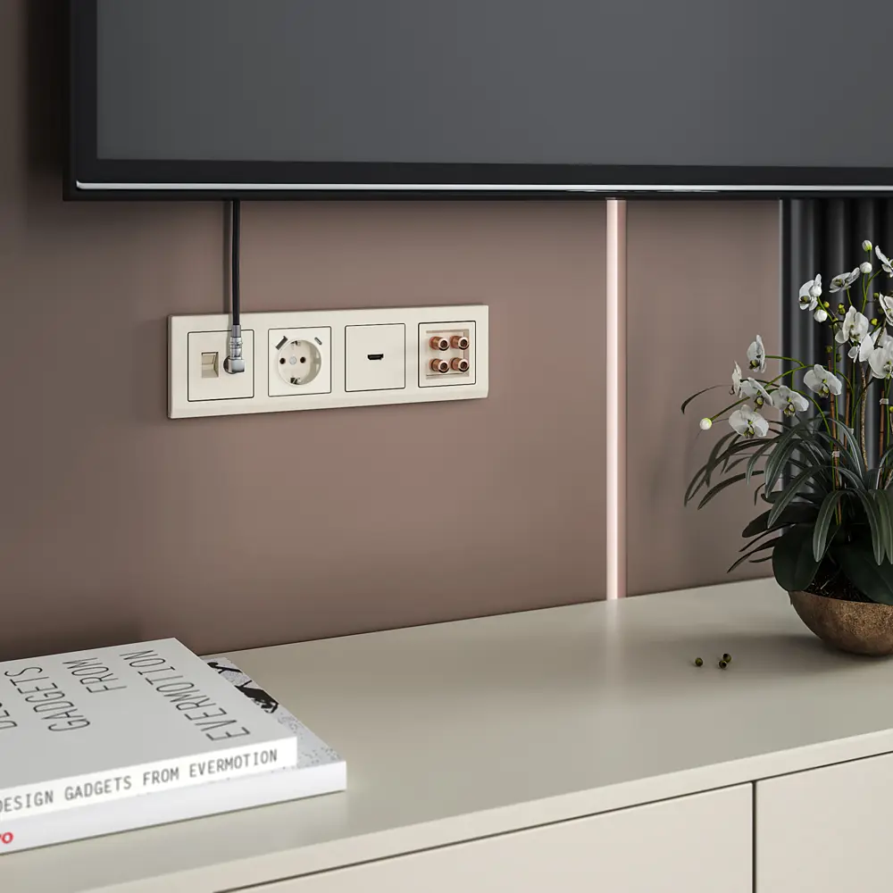Розетка Werkel с USB-портами для быстрой зарядки в стиле слоновая кость 85539968 Серия отсутствует STLM-1374854 - Вид №1