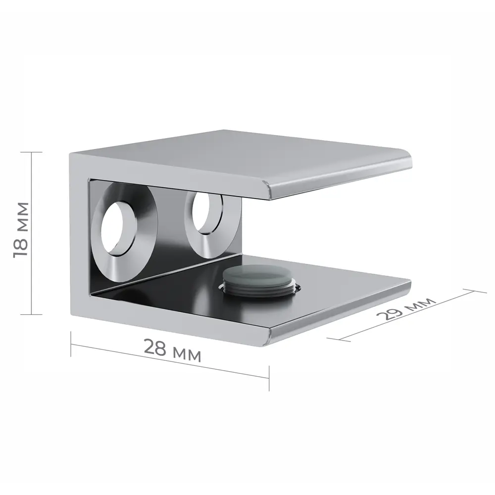 Держатель для полки Omega Glass NNP3 хромированный 88016395 STLM-1090570 - Вид №3