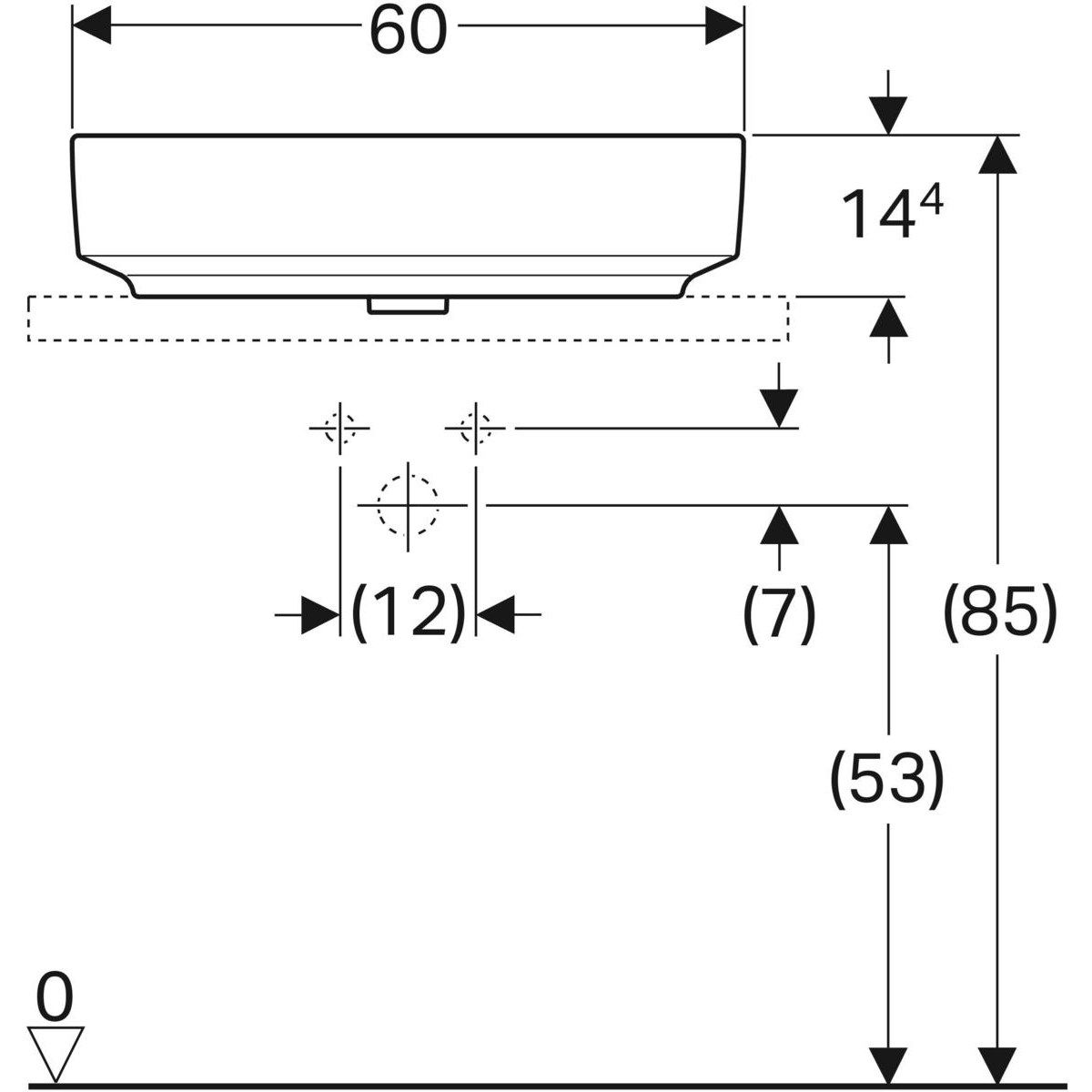 Столешница из керамогранита с переливом Geberit VariForm ARCH-00021942 - Вид №1