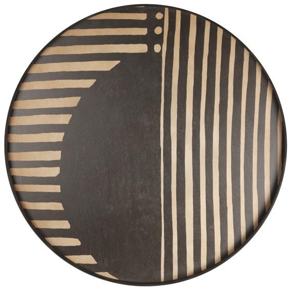 Ethnicraft Круглый деревянный поднос Urban geometry 20937 - Вид №1