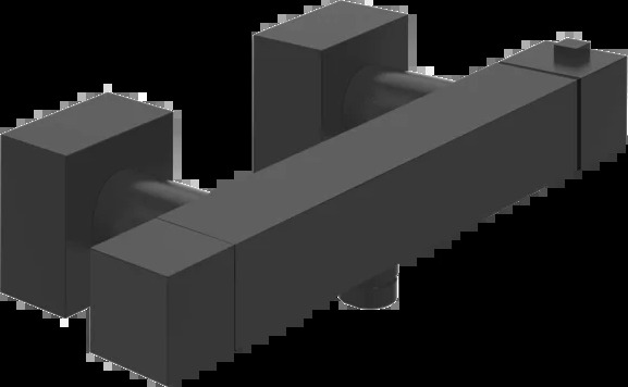 Смеситель для душа 19431 299 Gessi Rettangolo k МАТОВО-ЧЕРНЫЙ